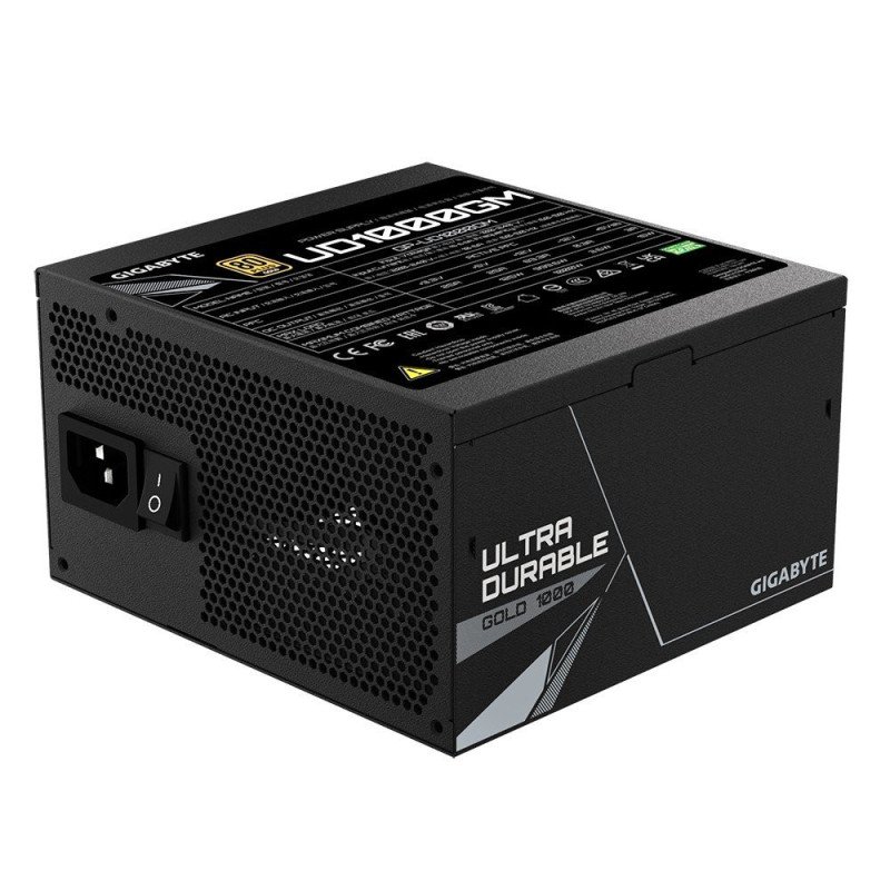Fuente de poder Gigabyte1000w, 80 plus Gold, negro, ATX, modular