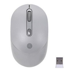 Mouse TechZone TZMOUG204-ina - plata, 4 botones, inalámbrico, plug and play, 800/1200/1600 dpi