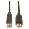 Cable de extensión USB Tripp-Lite U024-006, 2.0 de alta velocidad (a m/h), 1.83 m [6 pies], conectores bañados en oro.