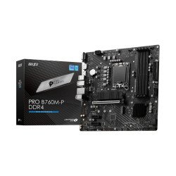 Tarjeta madre MSI PRO B760M-P DDR4, Intel, LGA 1700, Intel® Celeron®, Intel® Pentium® Gold, LGA 1700, DDR4-SDRAM, 128 GB