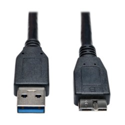 Cable para dispositivo Tripp-Lite U326-003-BK - USB A, Micro-USB B, Macho/Macho, 0.91 m, Negro