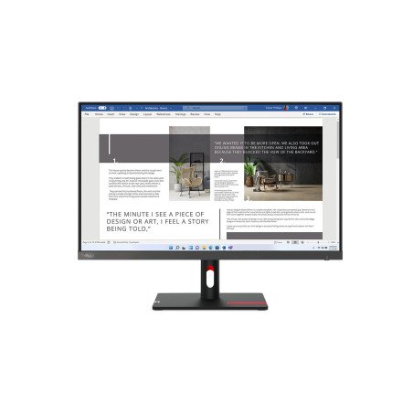 Monitor Lenovo ThinkVision S27i-30, 68.6 cm (27"), 1920 x 1080 Pixeles, Full HD, LED, 6 ms, Negro, Gris