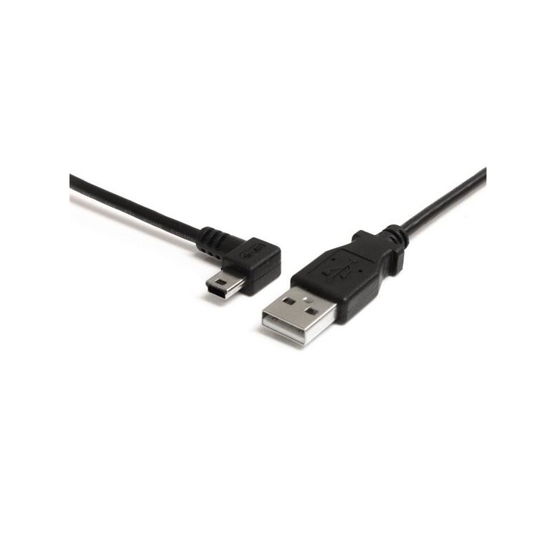 Cable de 91cm USB 2.0 acodado a la izquierda mini b, cable adaptador USB a a mini b, cable convertidor USB-a a mini USB-b, StarT