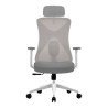 Silla Floe Pro EC737 Acteck Elite series silla de oficina ergonómica, ajuste lumbar, reposa brazos fijo, color blanco. AC-937245