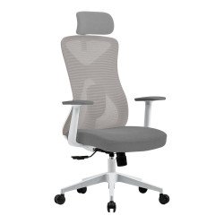 Silla Floe Pro EC737 Acteck Elite series silla de oficina ergonómica, ajuste lumbar, reposa brazos fijo, color blanco. AC-937245