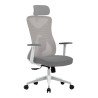 Silla Floe Pro EC737 Acteck Elite series silla de oficina ergonómica, ajuste lumbar, reposa brazos fijo, color blanco. AC-937245