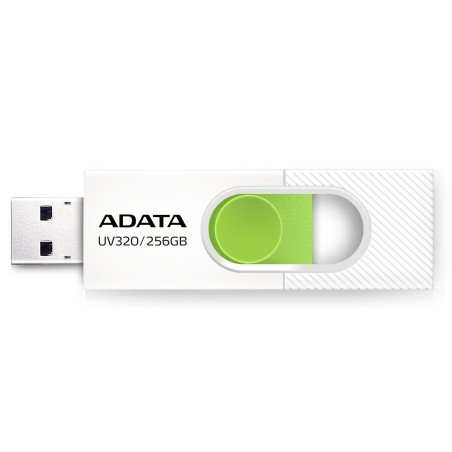Memoria flash Adata uv320 256GB usb3.2 white-green (auv320-256g-rwhgn)