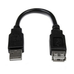 Cable de extensión StarTech.com - Negro, USB, USB, Macho/hembra