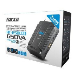 Forza ht series ht-650lcd, ups, line interactive, 360 watt, 650 va, ac 110/120 v, 12-nema 2usb 50/60hz
