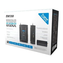 Forza ht series ht-650lcd, ups, line interactive, 360 watt, 650 va, ac 110/120 v, 12-nema 2usb 50/60hz