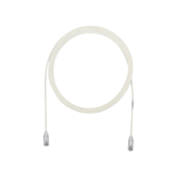 Cable de parcheo TX6, UTP cat6, diámetro reducido (28AWG), color blanco mate, 1ft