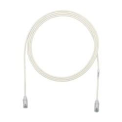 Cable de Parcheo TX6, UTP Cat6, Diámetro Reducido (28AWG), Color Blanco Gris, 3ft