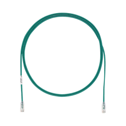 Cable de parcheo tx6, UTP cat6, diámetro reducido (28AWG), color verde, 5ft