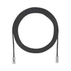 Cable de parcheo UTP Cat 6a, cm, LSZH, diámetro reducido (28AWG), color negro, 12ft