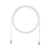 Cable de parcheo UTP cat6a, cm/LSZH, diámetro reducido (28AWG), color blanco mate, 3ft