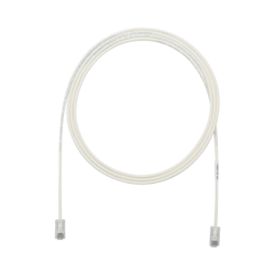 Cable de parcheo UTP cat6a, cm/LSZH, diámetro reducido (28AWG), color blanco mate, 4ft