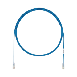 Cable de parcheo UTP Cat 6a, cm, LSZH, diámetro reducido (28AWG), color azul, 9ft