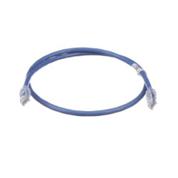Cable de parcheo UTP, Cat 6a, 24 AWG, cm, color azul, 1ft