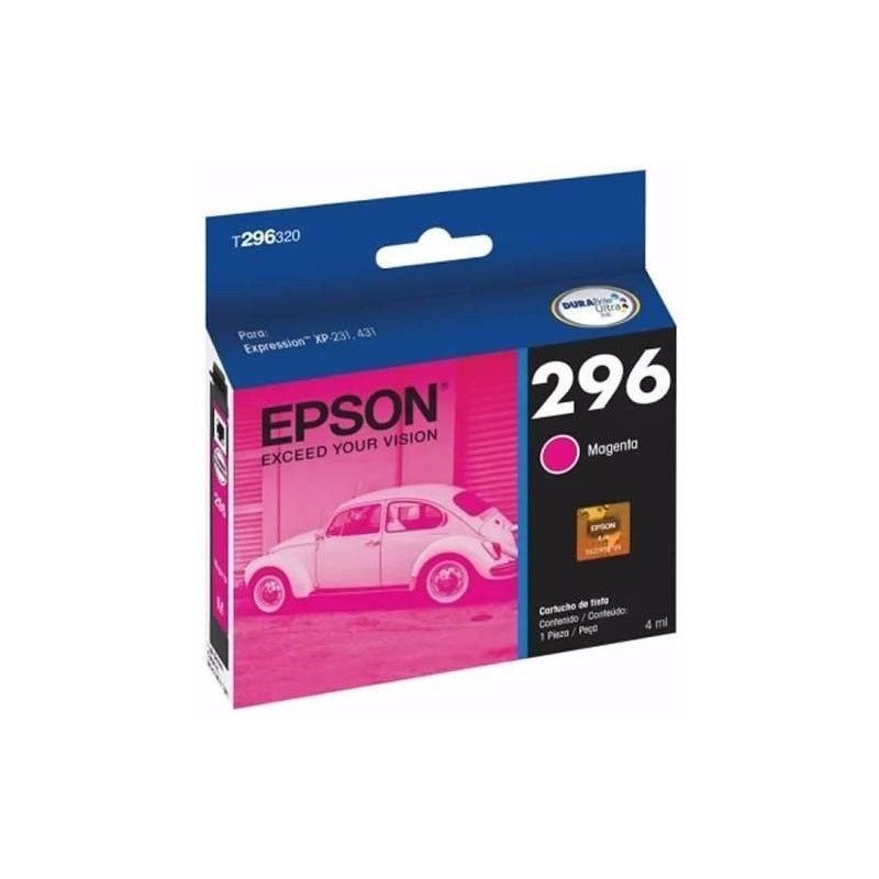 Cartucho Epson modelo 296 magenta, para XP-231, XP-431