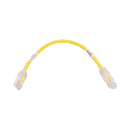 Cable de parcheo tx6, UTP Cat 6, 24 AWG, cm, color amarillo, 1ft