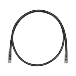 Cable de parcheo tx6, UTP Cat 6, 24 AWG, cm, color negro, 3 ft.