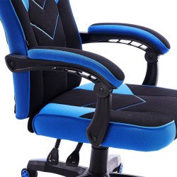 Silla vorago start the game CGC301-BL, tela, reclinable, negro/azul