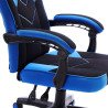 Silla vorago start the game CGC301-BL, tela, reclinable, negro/azul