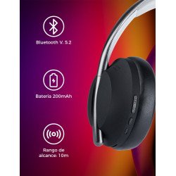 Audífonos de diadema ultra bass TechZone, conexión bt, material ABS, 1 año de garantía.