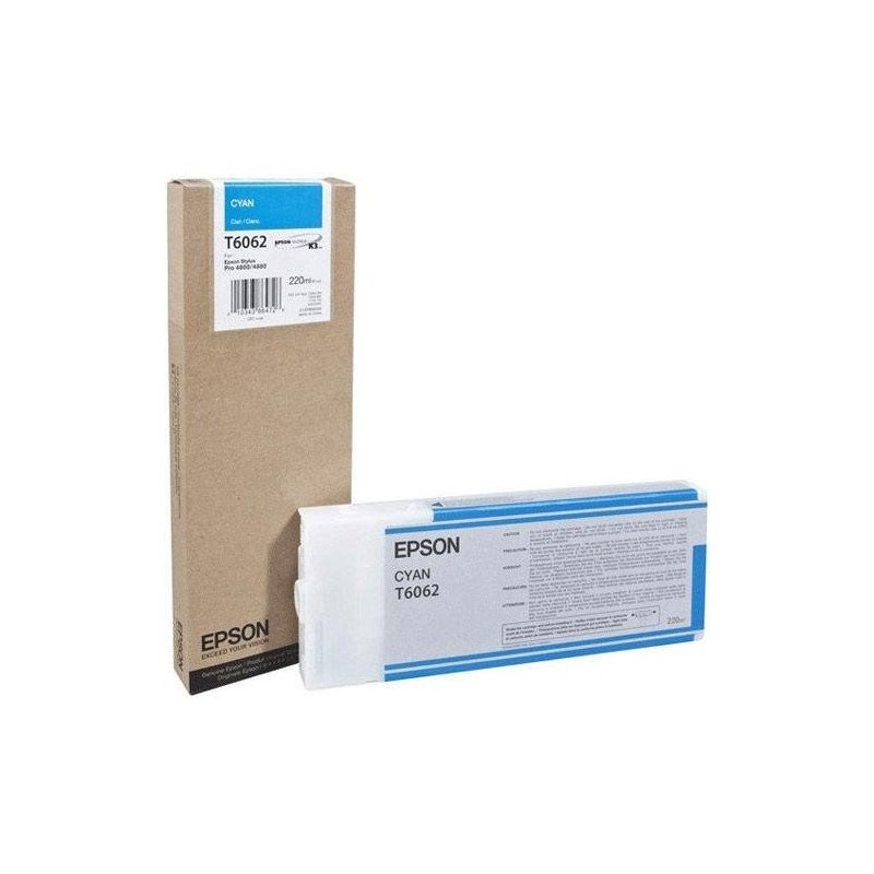 Cartucho Epson modelo T6062 cian, para Stylus pro 4800, 4880 (220 ml) Cartucho Epson modelo T6062 cian, para Stylus pro 4800, 4880 (220 ml)