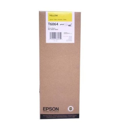 Cartucho Epson modelo T6064 amarillo, para Stylus pro 4800, 4880 (220 ml)