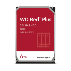 Disco duro interno WD red plus 6 TB 3.5 escritorio SATA3 6gb/s 256mb 5400rpm 24x7 hotplug NAS 1-8 bahías