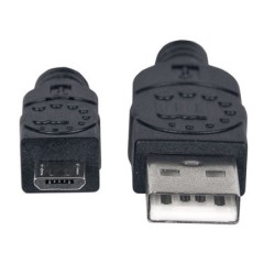 Cable USB versión 2.0 a-micro b 1.0 m negro