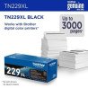 Tóner Brother TN-229XLBK, 3000 páginas, Negro Tóner Brother TN-229XLBK, 3000 páginas, Negro
