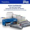 Tóner Brother TN-229XLBK, 3000 páginas, Negro Tóner Brother TN-229XLBK, 3000 páginas, Negro
