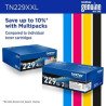 Tóner Brother TN-229XXLBK, 4500 páginas, Negro Tóner Brother TN-229XXLBK, 4500 páginas, Negro