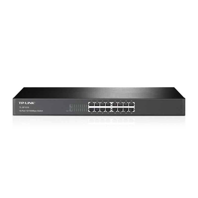 Switch TP-Link 16 puertos 10/100 mbps no administrable para rack de 19 pulgadas Switch TP-Link 16 puertos 10/100 mbps no administrable para rack de 19 pulgadas