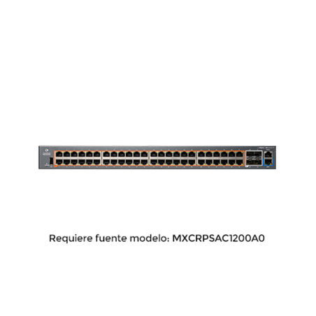 Cnmatrix ex2052r-p, conmutador inteligente ethernet PoE, 48 x 1 GPS y 4  SFP +, fuente de alimentación extraíble
