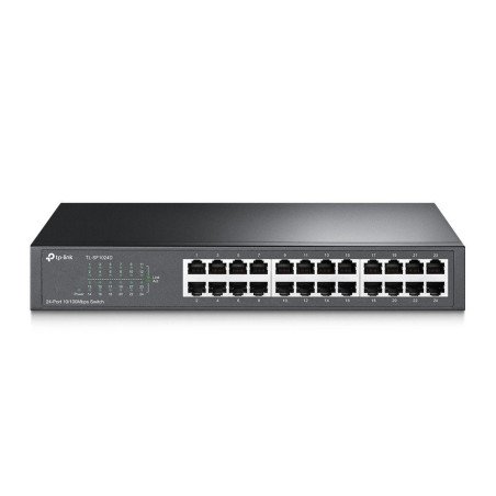 Switch TP-Link 24 puertos RJ45 10/100 Mbps no administrable para escritorio o rack de 13 pulgadas