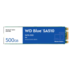 Unidad de estado sólido SSD WD blue m.2 2280 500GB SATA 3DNAND 6GB/s lect 560mb/s escrit 510mb/s