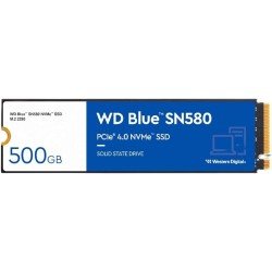 Unidad de estado sólido SSD interno WD blue SN580 500GB m.2 2280 NVME PCIe gen4 lect.4000mbs escrit.3600mbs tbw300 pc laptop min
