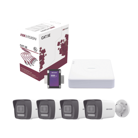 Kit IP 4 Megapixel, NVR de 4 Canales con 4 Puertos PoE, 4 Cámaras IP B