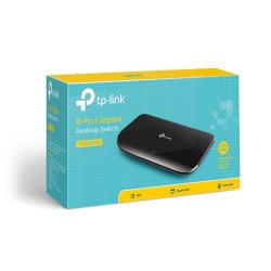Switch TP-Link 8 puertos RJ45 10/100/1000 Mbps no administrable para escritorio