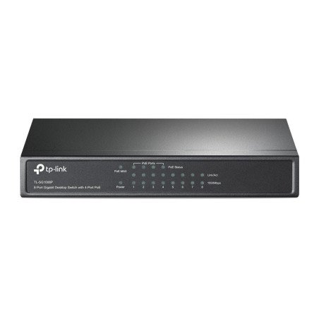 Switch TP-Link 8 puertos gigabit 4 puertos PoE IEEE 802.3af hasta 15.4w para cada uno