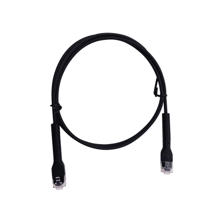 Cable de Parcheo Ultra Slim Con RJ45 Flexible UTP Cat6 - 1 m Negro Diámetro Reducido