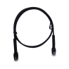 Cable de Parcheo Ultra Slim Con RJ45 Flexible UTP Cat6 - 1 m Negro Diámetro Reducido