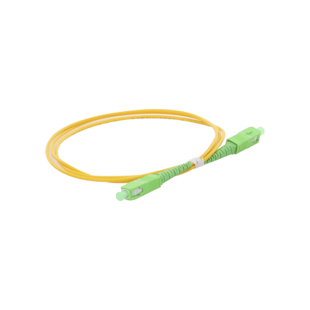 Jumper de Fibra Óptica Monomodo SC/APC-SC/UPC Simplex de 1 metro, 2mm