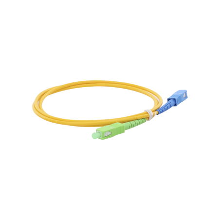 Jumper de Fibra Óptica Monomodo SC/APC-SC/UPC Simplex de 1 metro, 3mm
