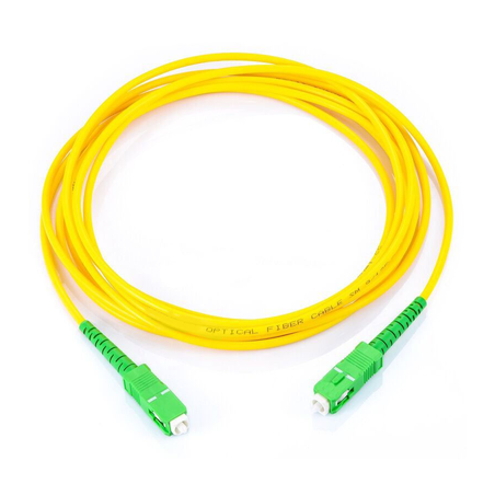 Jumper de Fibra Óptica Monomodo SC/APC-SC/APC Simplex, color amarillo, 1 metro, 2 mm