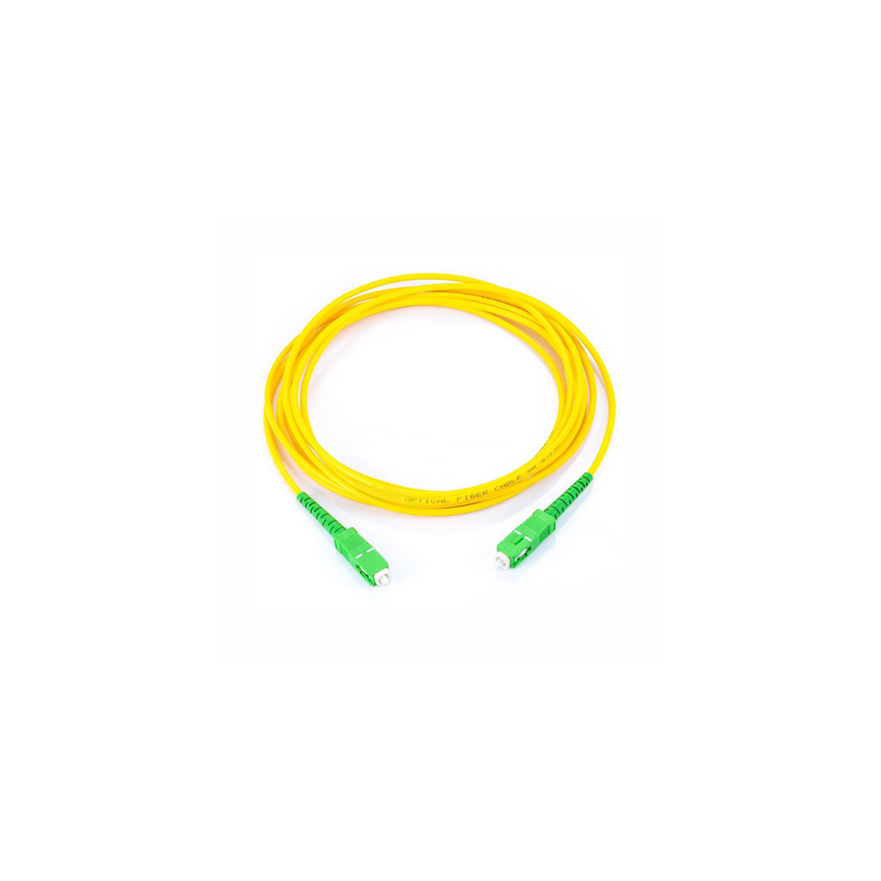 Jumper de Fibra Óptica Monomodo SC/APC SC/APC Simplex, color amarillo, 2 metros, 2mm