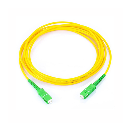 Jumper de Fibra Óptica Monomodo SC/APC SC/APC Simplex, color amarillo, 2 metros, 2mm